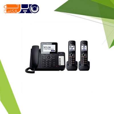 تلفن رومیزی و دو بیسیم پاناسونیک مدل KX-TG6672