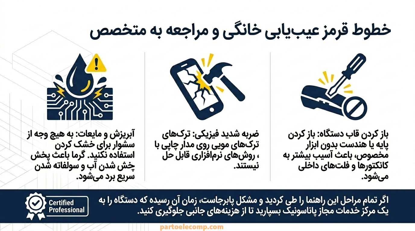 کمک گرفتن از تعمیرکار برای مشکل زنگ نخوردن تلفن بی سیم پاناسونیک