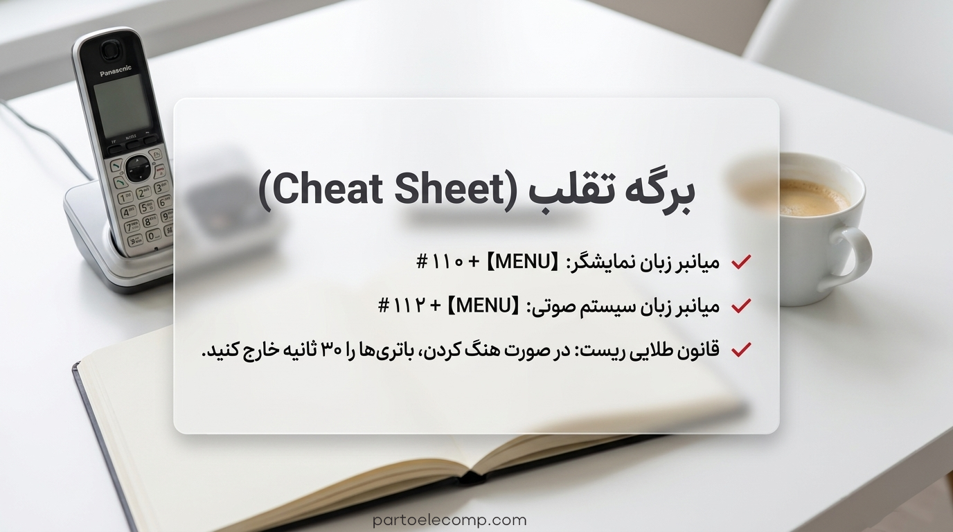 تغییر زبان تلفن بی سیم پاناسونیک -خلاصه روش ها