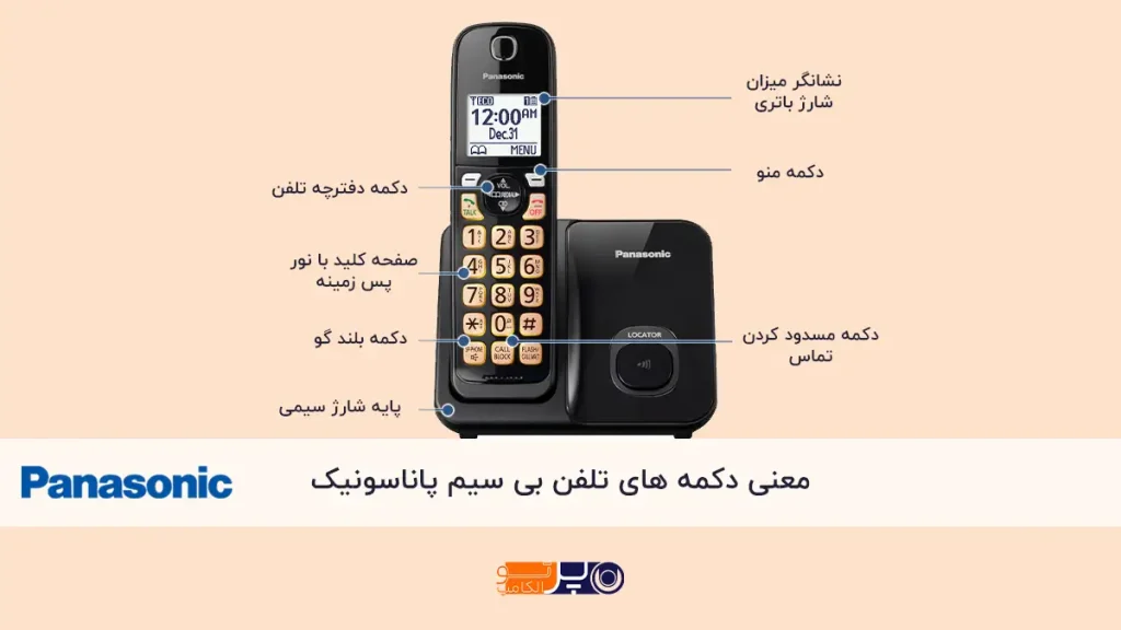 معنی دکمه های تلفن بی سیم پاناسونیک