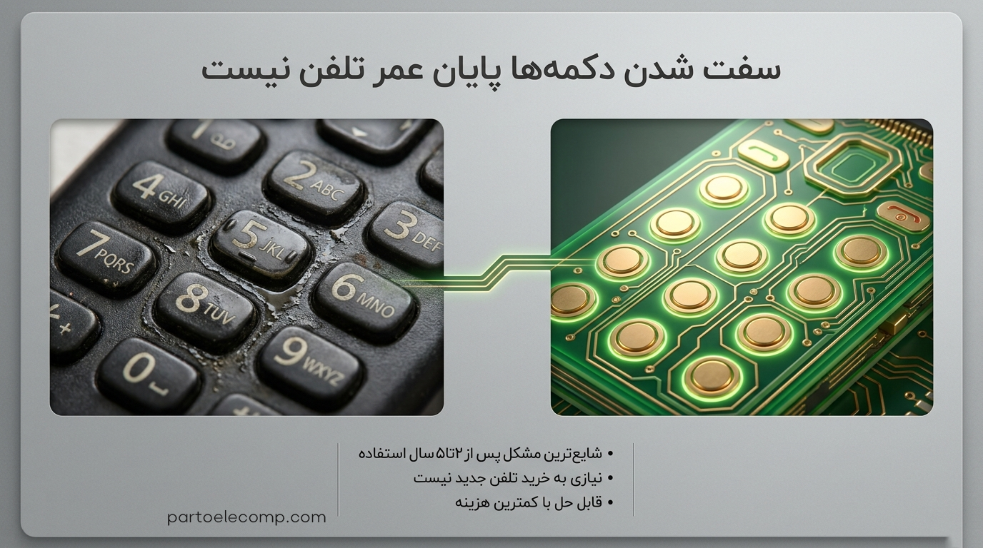 تعمیر صفحه کلید تلفن بی سیم پاناسونیک و راه حل سفت شدن دکمه های شماره گیر