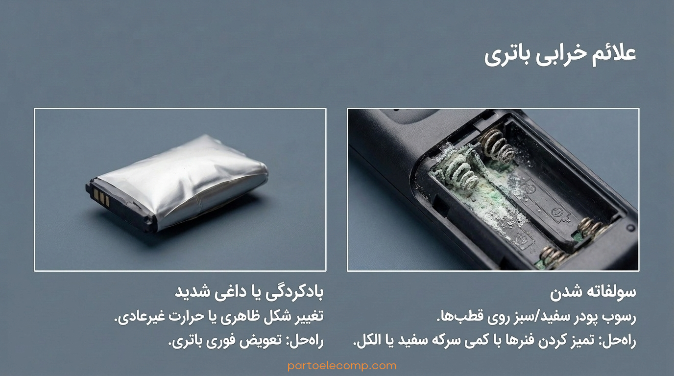 علت شارژ نشدن تلفن بی سیم پاناسونیک - خراب شدن باتری ها