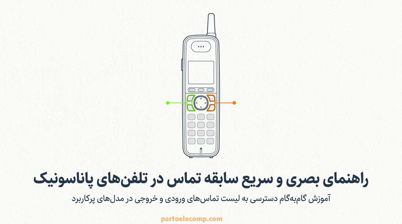 مشاهده سابقه تماس در تلفن بی سیم پاناسونیک
