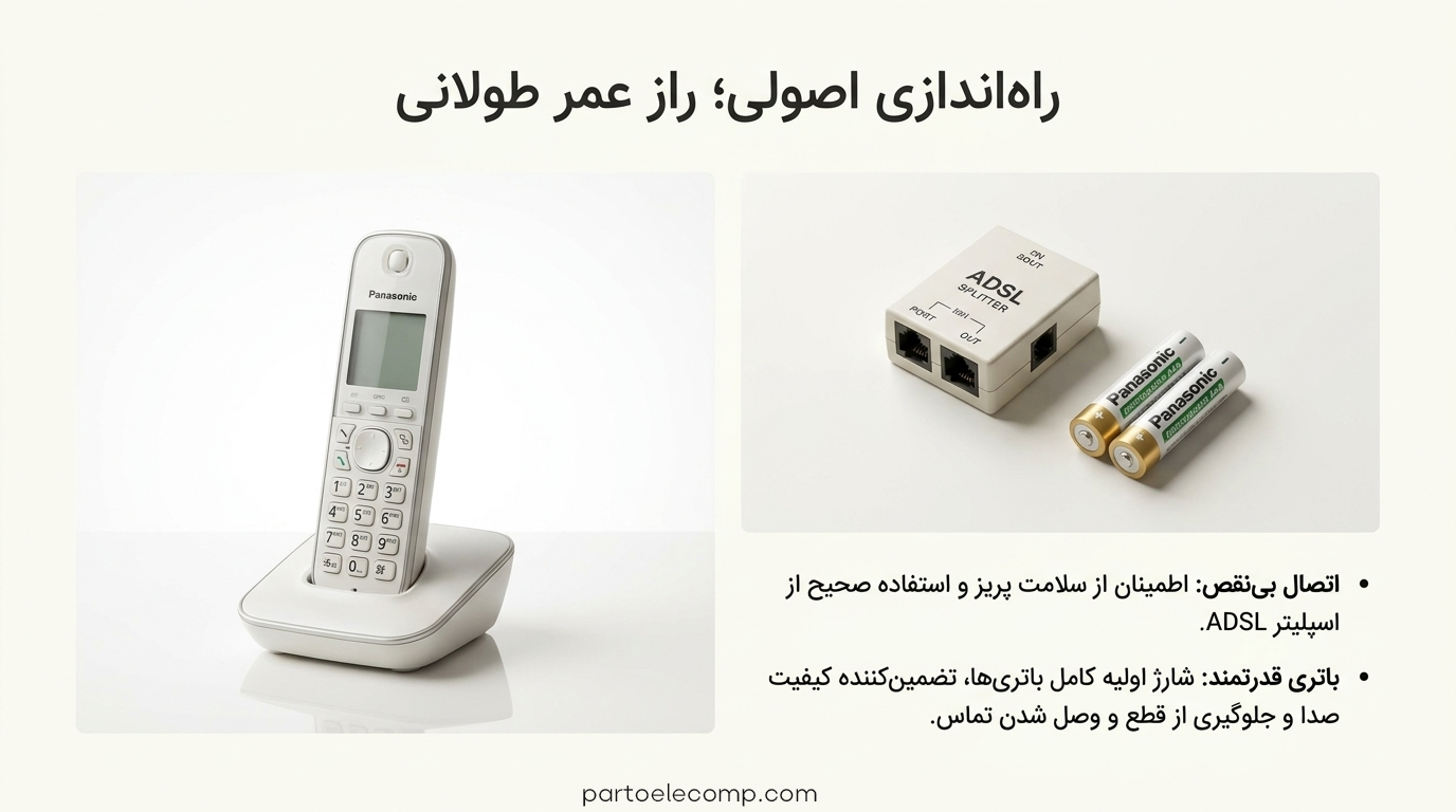 تنظیمات تلفن بی ‌سیم پاناسونیک - راه اندازی اصولی